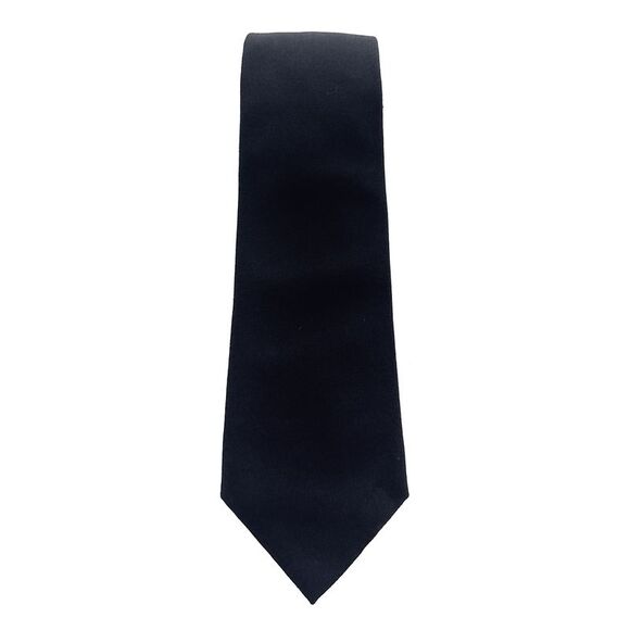 Emporio Armani Black Solid Men's Tie, 3" - Picture 1 of 5